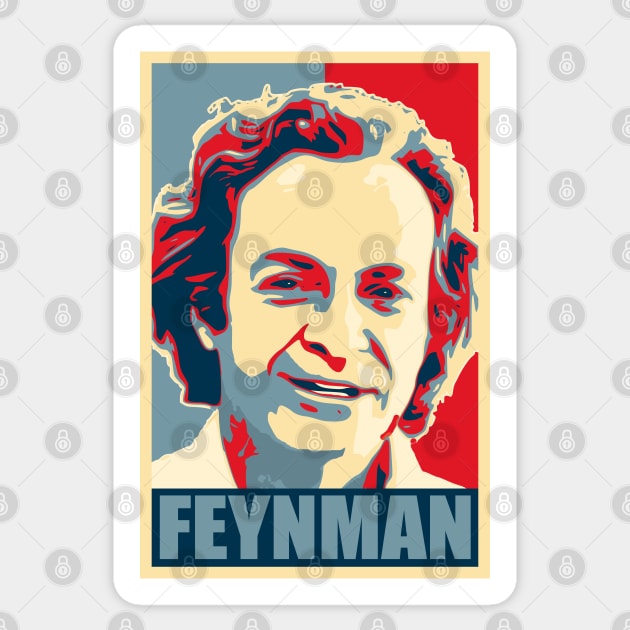 Richard Feynman Sticker by Nerd_art